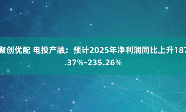 聚创优配 电投产融：预计2025年净利润同比上升187.37%-235.26%