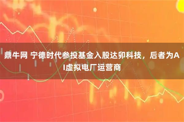 鼎牛网 宁德时代参投基金入股达卯科技，后者为AI虚拟电厂运营商