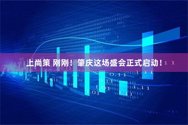 上尚策 刚刚！肇庆这场盛会正式启动！
